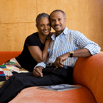 smiling senior couple