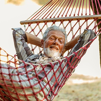 older man reclining