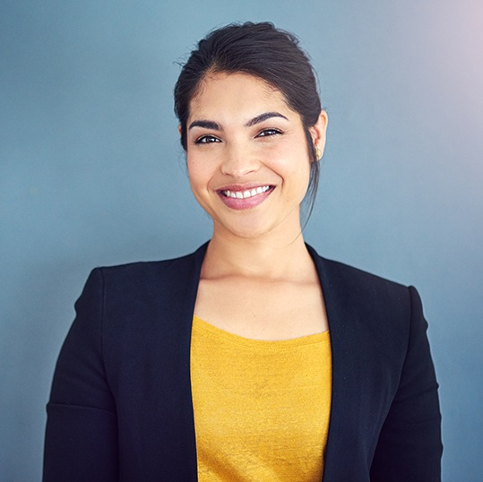 business woman smiling