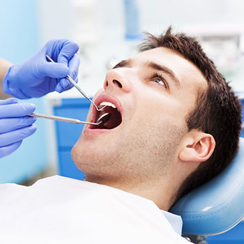 man recieving dental work