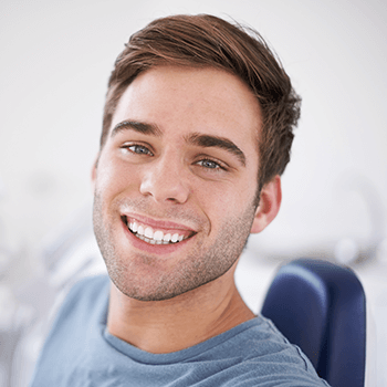 man at the dentist