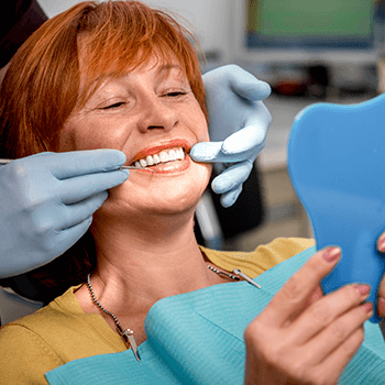 woman at the dentist